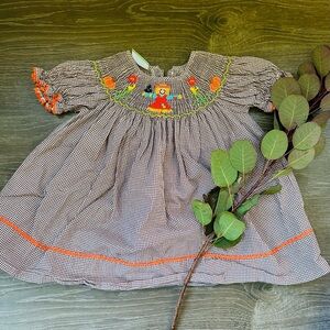 Adorable Gingham Baby Dress with Embroidered Details